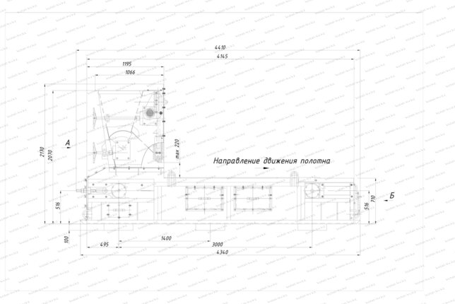 Топка с ленточным полотном ТЛПХ-1.1/3.0 чертеж