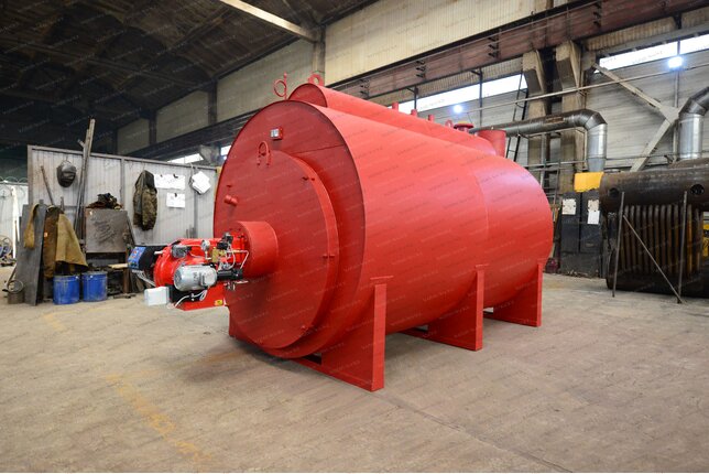 Мазутный жаротрубный котел 1200 кг пара в час 115 С