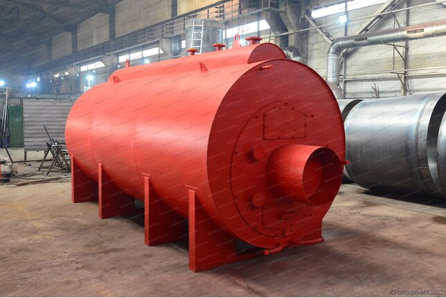 Паровой котел 1600 кг пара в час 115 С на сырых дровах промышленный